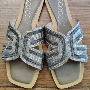 Cocci Brand | Flat Sandals | Twisted Rope Design | Size 8